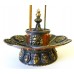 F583 Very Artistic Tibetan Lotus Flower Shape Incense Holder Made in Nepal